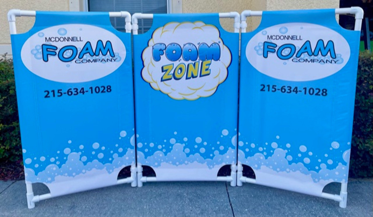 Foam Barricade Vinyl Panels and PVC Frames (Set of 3)